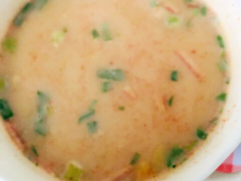 味噌ミルクの春雨スープ